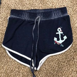Blue anchor sleeping shorts